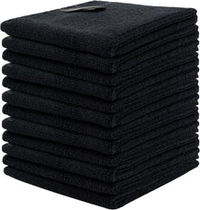 Microfaser Reinigungstuch Schwarz 12 Stück 30x30 cm Multifunktional