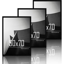 VUVUZULA Bilderrahmen Set 50x70cm Schwarz Holz Fotorahmen