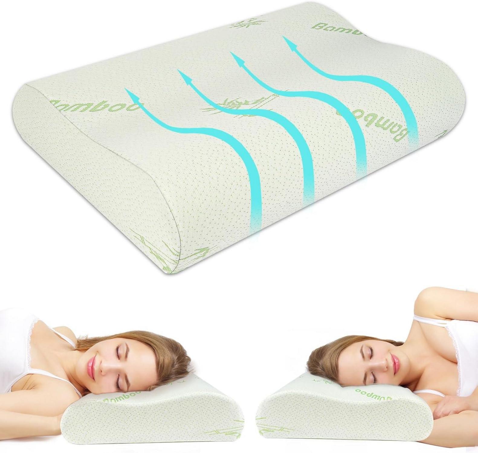 Memory Foam Orthopädisches Nackenstützkissen mit hochwertigem Bezug