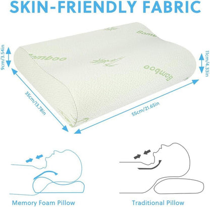 Orthopädisches Memory Foam Schlafkissen Nackenstützkissen Beige