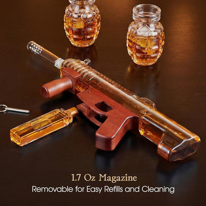 Whiskey Karaffe Geschenkset mit Gläsern & Holzständer