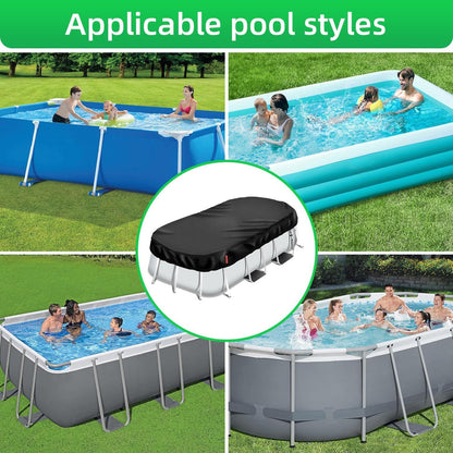 Poolabdeckung Rechteckig mit Solartechnologie und Kordelzug 230x160cm