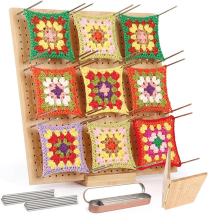 Granny Square Spanner Set mit 30 Stiften und Faltempfehlung