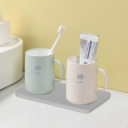 Wasserabsorbierende Kieselgur-Untersetzer 3er-Set Grau