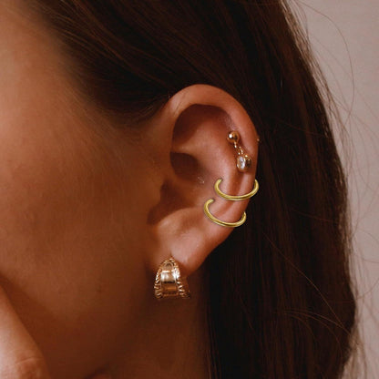 6er Chirurgenstahl Nasenring Gold 8-12mm 16ga Segmentring