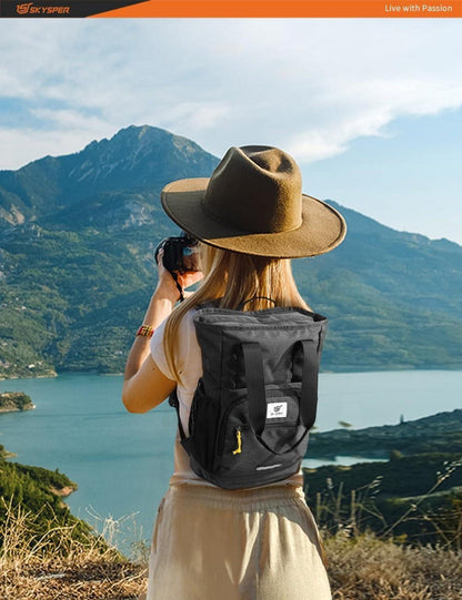 Ultraleichter Falt-Rucksack 20L für Wandern & Reisen Schwarz