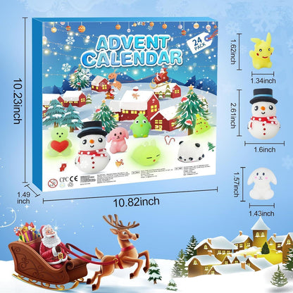Adventskalender Mochi Squishy Toys Weihnachtsüberraschung 24
