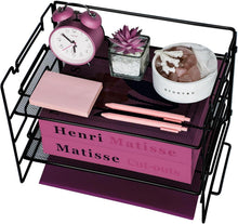 2 Etagen Metall Mesh Briefablage Organizer für Schreibtisch