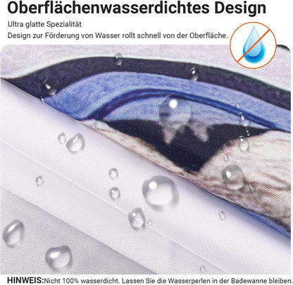 Duschvorhang Katzenschwimme 220x180cm Antischimmel Polyester