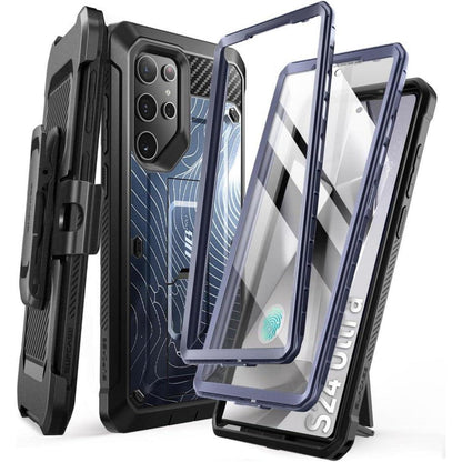 Hülle mit Ständer für Samsung Galaxy S24 Ultra, Blau