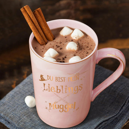 Weihnachts Geschenk: Lustige Marmor Tasse mit Spruch 400ml