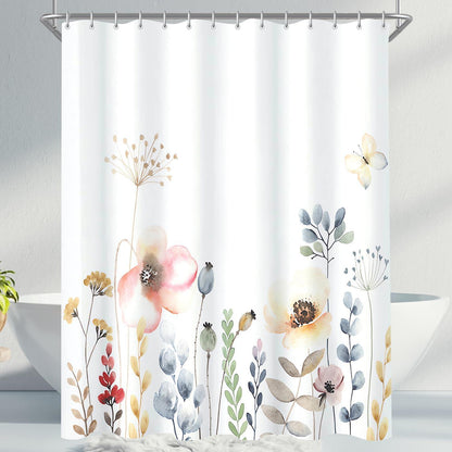 Duschvorhang Blumen Muster 220x200cm wasserabweisend