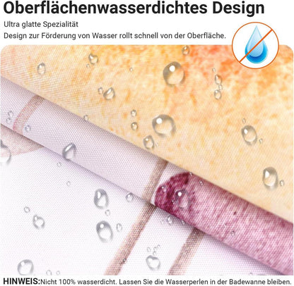 Duschvorhang Blumen Muster 220x200cm wasserabweisend