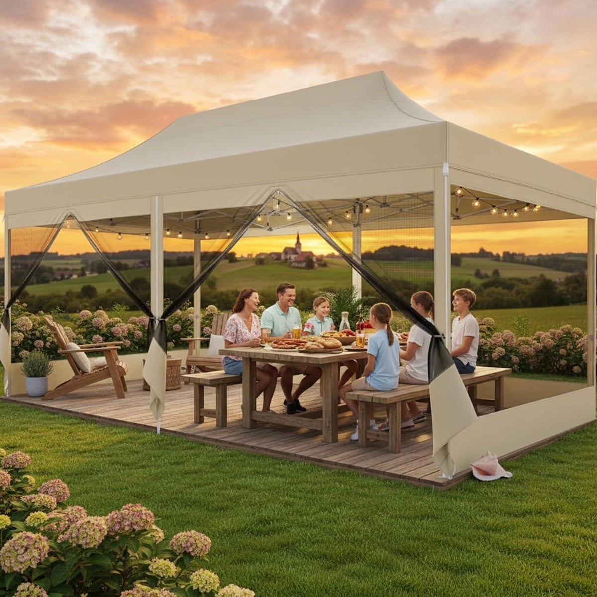 Faltpavillon 3x6m – Wasserdicht, Stabil & Vielseitig für Draußen