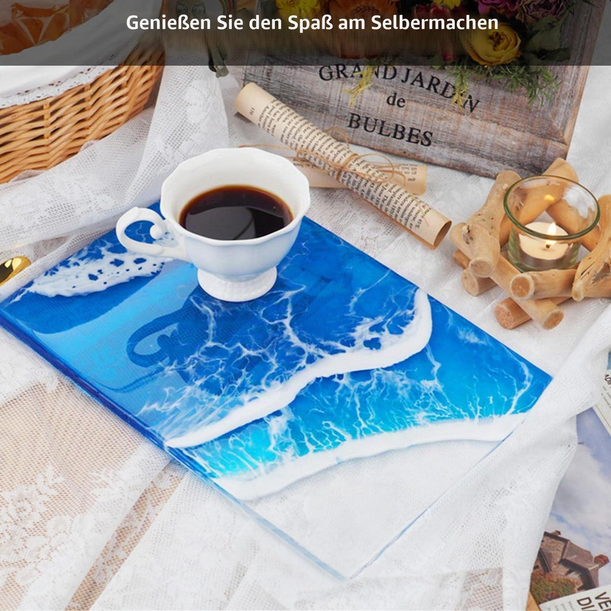 Epoxidharz Form Tablett Groß 30x20cm Silikonform Gießform
