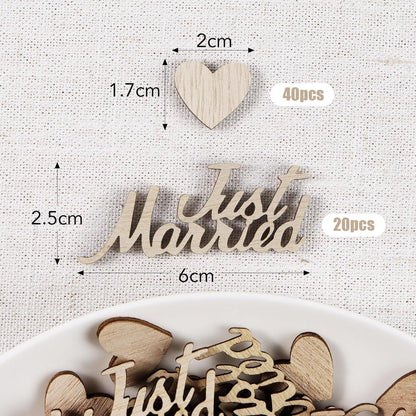 Hochzeit Konfetti Holz Herz Deko Streudeko 60 Stück Just