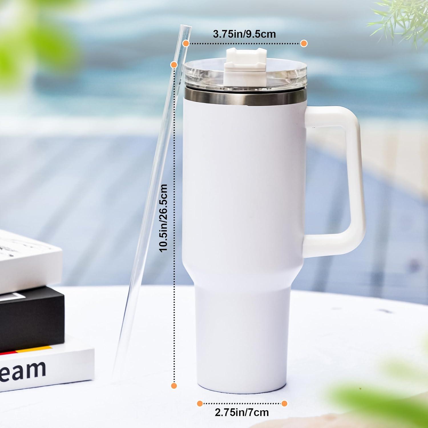 40oz Thermobecher mit Strohhalm und Henkel aus