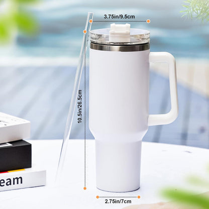 40oz Thermobecher mit Strohhalm und Henkel aus