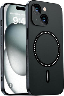 Meeter iPhone 15 Handyhülle MagSafe TPU Stoßfest Schutzhülle PU Leder