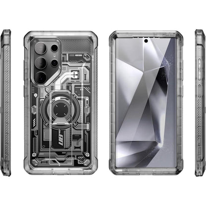 Handyhülle mit Ständer für Samsung Galaxy S24 Ultra, Frostschwarz