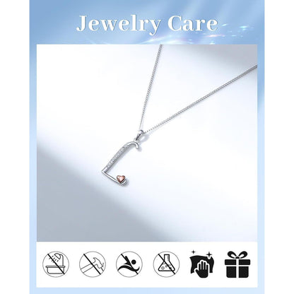 Mesovor Initiale Kette 925 Silber Zirkonia Buchstabe