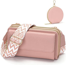 Handytasche klein Damen Umhängetasche Schwarz Crossbody Bag