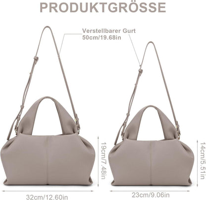 Kleine Damen Handtasche Vintage Clutch Umhängetasche PU