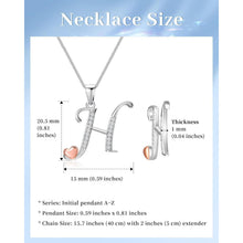 Mesovor Initiale Halskette 925 Sterling Silber Zirkonia