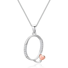 Initiale Kette Silber 925 mit Zirkonia, Buchstabe