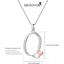 Initiale Kette Silber 925 mit Zirkonia, Buchstabe