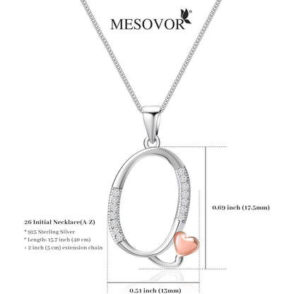 Initiale Kette Silber 925 mit Zirkonia, Buchstabe