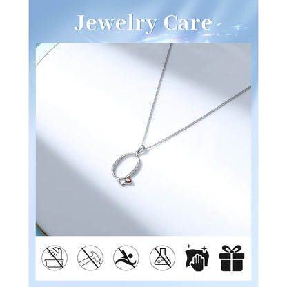 Initiale Kette Silber 925 mit Zirkonia, Buchstabe
