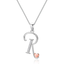 Initialen-Halskette 925 Silber Zirkonia 40cm Damen Mädchen