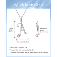 Initialen-Halskette Silber 925 Zirkonia