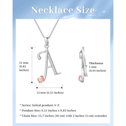 Initialen-Halskette Silber 925 Zirkonia