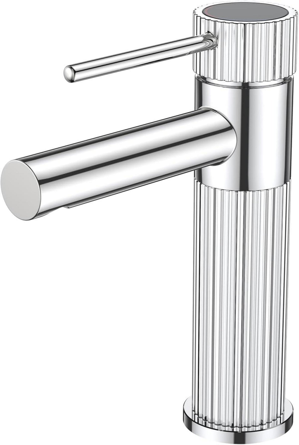 Moderne Waschtischarmatur Edelstahl mit Auslaufhöhe 120mm