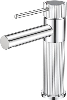 Moderne Waschtischarmatur Edelstahl mit Auslaufhöhe 120mm