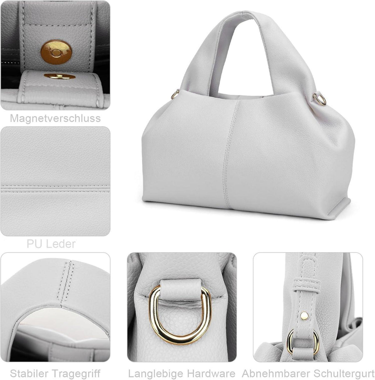 TIAASTAP Damen Handtasche Vintage PU Leder Umhängetasche