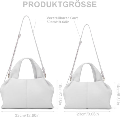 TIAASTAP Damen Handtasche Vintage PU Leder Umhängetasche