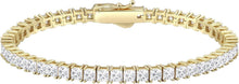 925 Silber Tennisarmband mit Prinzessschliff ZirkoniaOneToMany