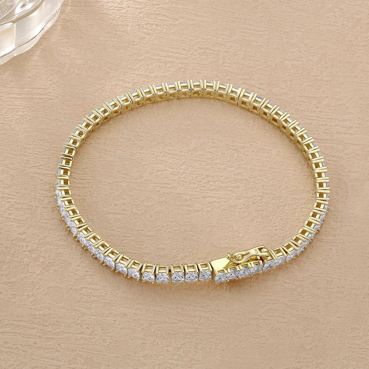 Tennisarmband Silber 925 Damen Zirkonia Armband Iced Out 19cm 3mm
