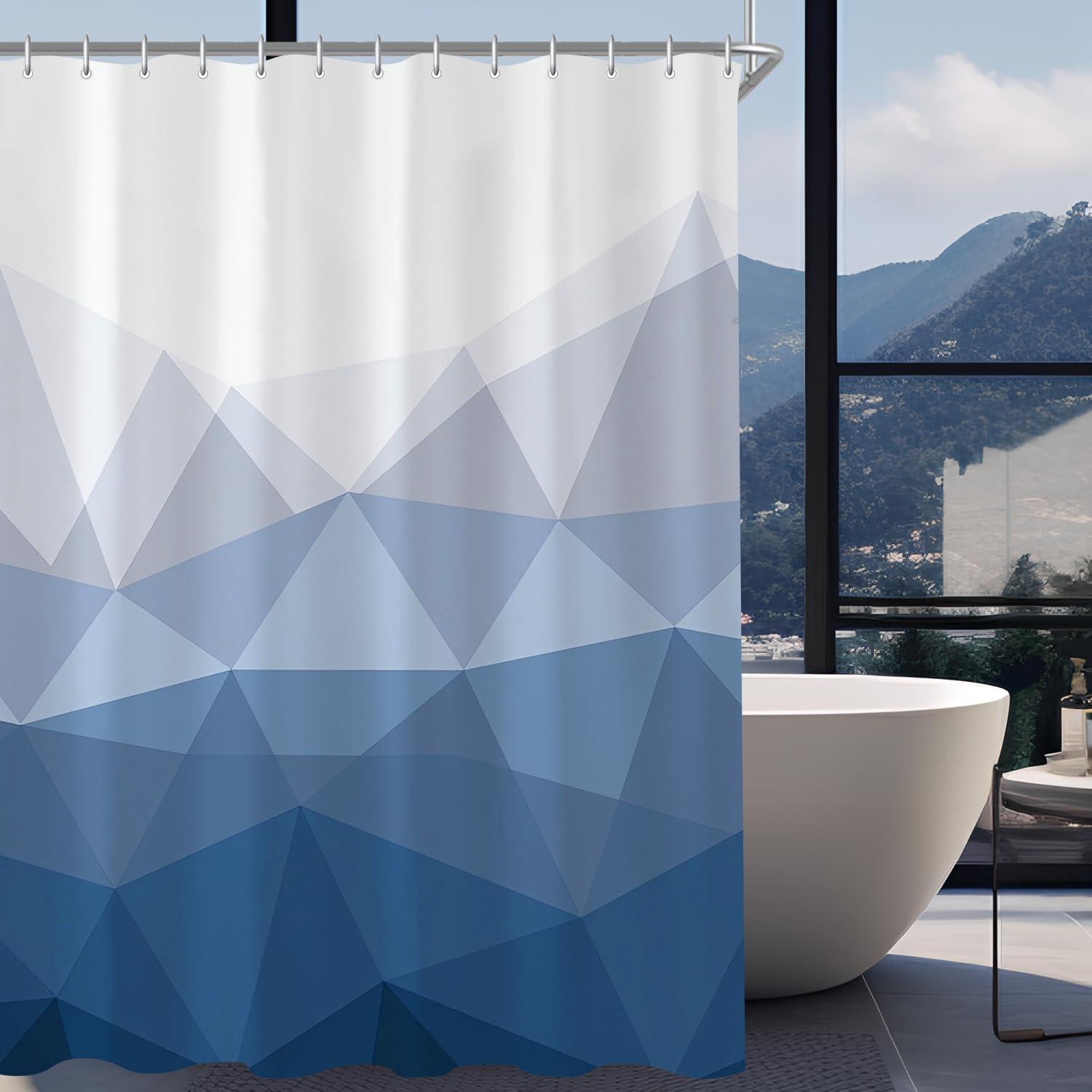 Duschvorhang 240x200 cm Geometrischer Verlauf, Wasserdicht & Antischimmel