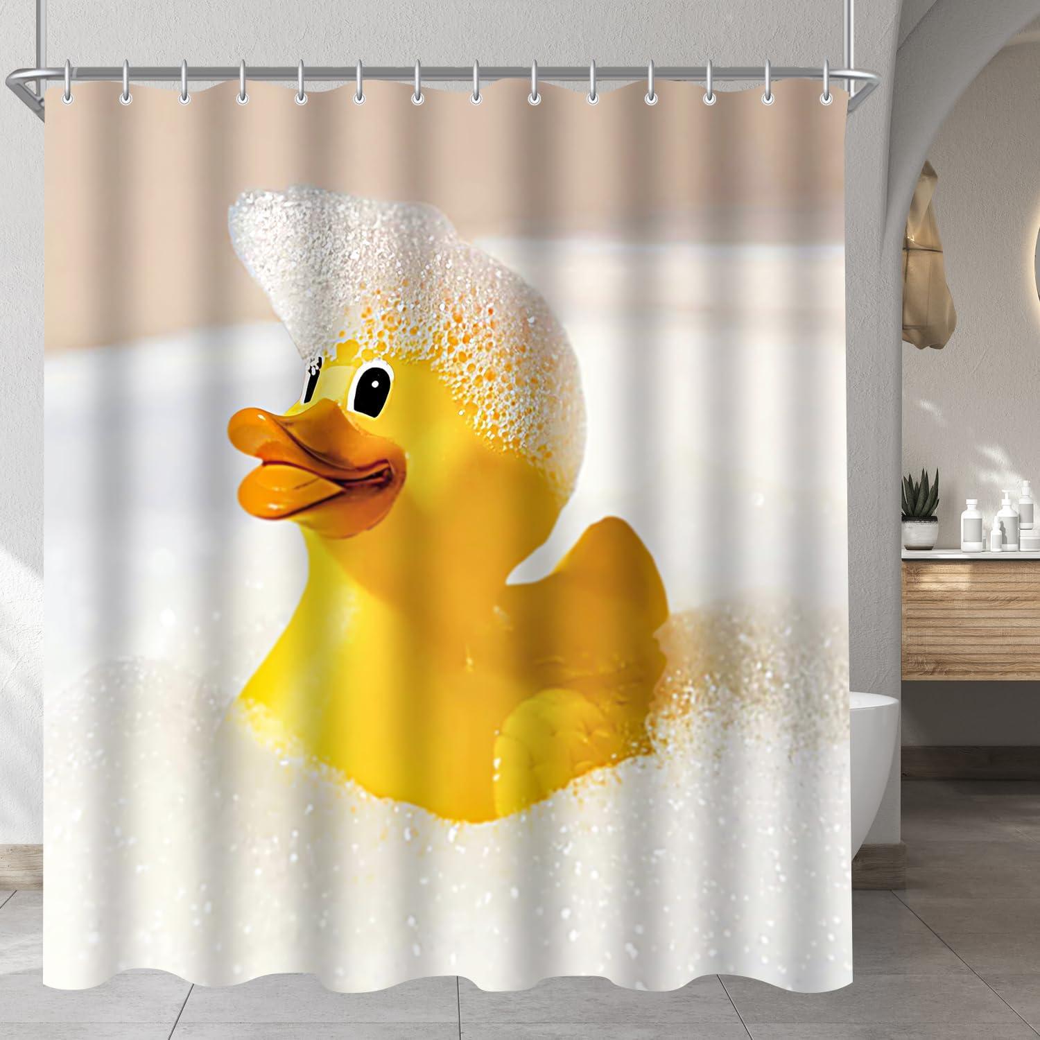 Duschvorhang Gelbe Ente Antischimmel Textil 180x200cm