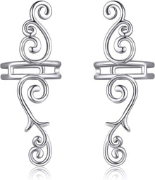 Ohrmanschetten Ohrringe Sterling Silber Filigran für Frauen