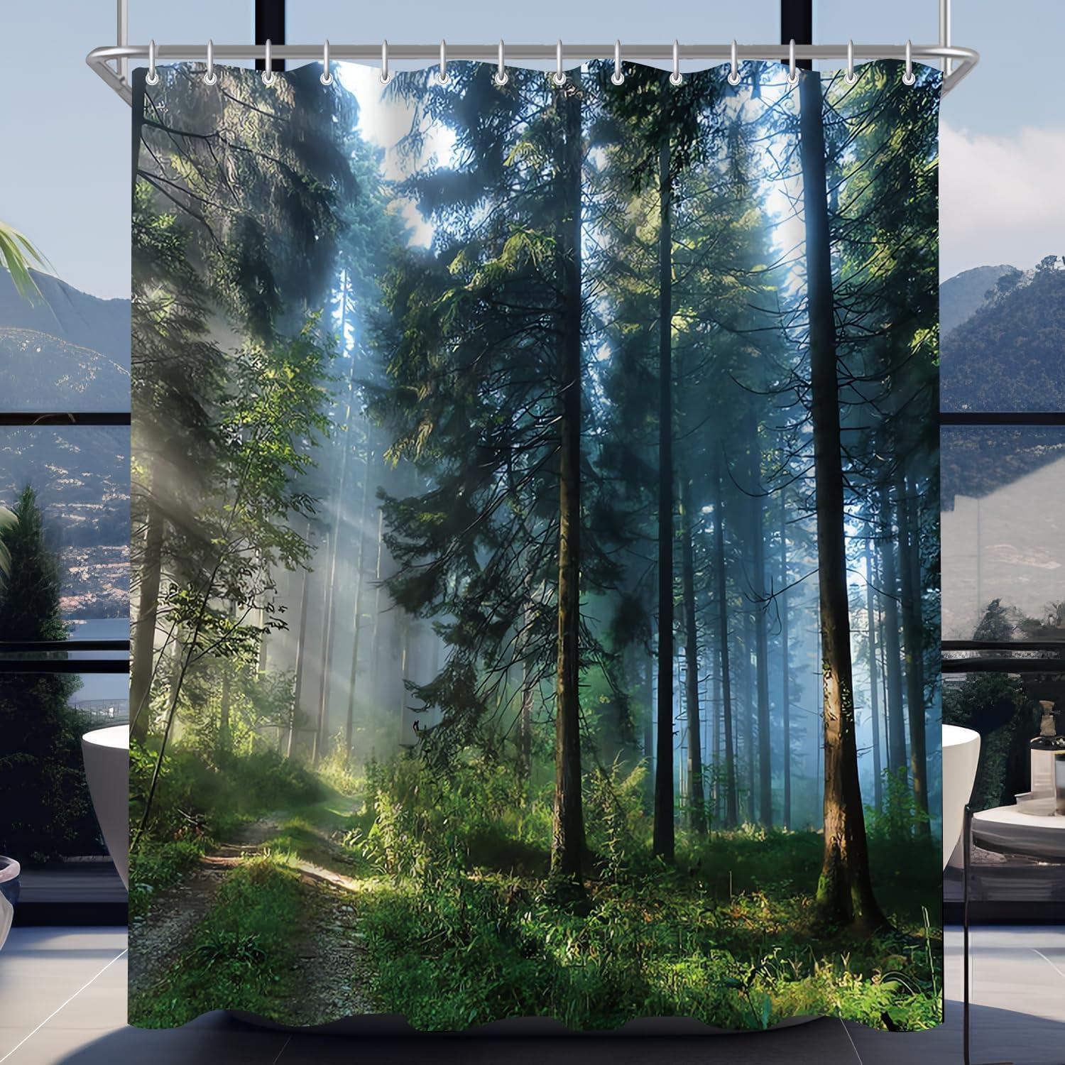 Duschvorhang Sunshine Forest 200x200cm Antischimmel Wasserabweisend