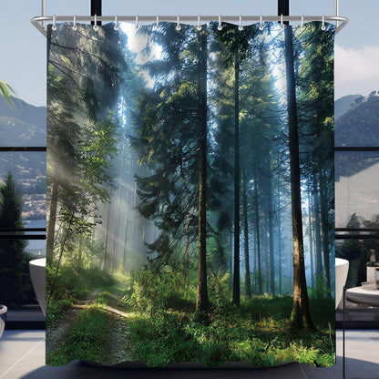 Duschvorhang Sunshine Forest 200x200cm Antischimmel Wasserabweisend