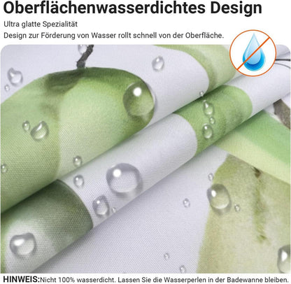 Duschvorhang 180x200cm Klare Blätter Wasserabweisend