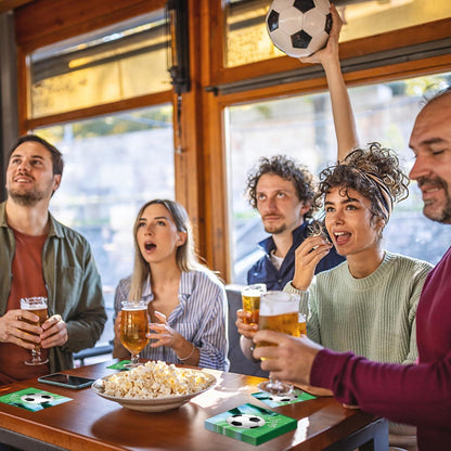Fußball Servietten Set 80Stück EM 2024 Deko Tischdeko für Kindergeburtstag Jungen Party