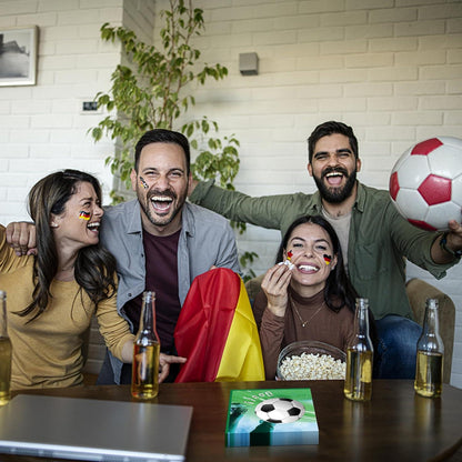 Fußball Servietten Set 40Stück EM 2024 Deko Tischdeko Kindergeburtstag Jungen