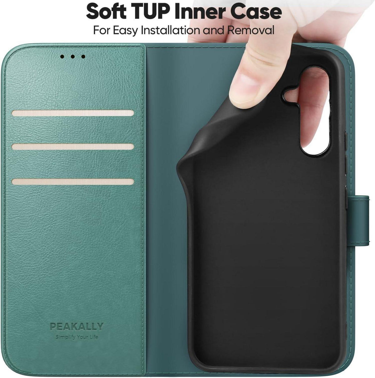 Handyhülle Samsung Galaxy A15 5G/4G Panzer Schutz Glas PU Leder RFID